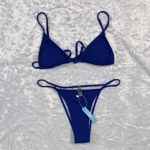 Royal Blue String Bikini Set